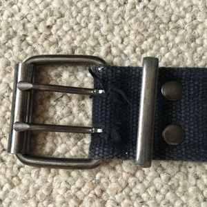 punk riveted cloth roller-buckle "military" belt